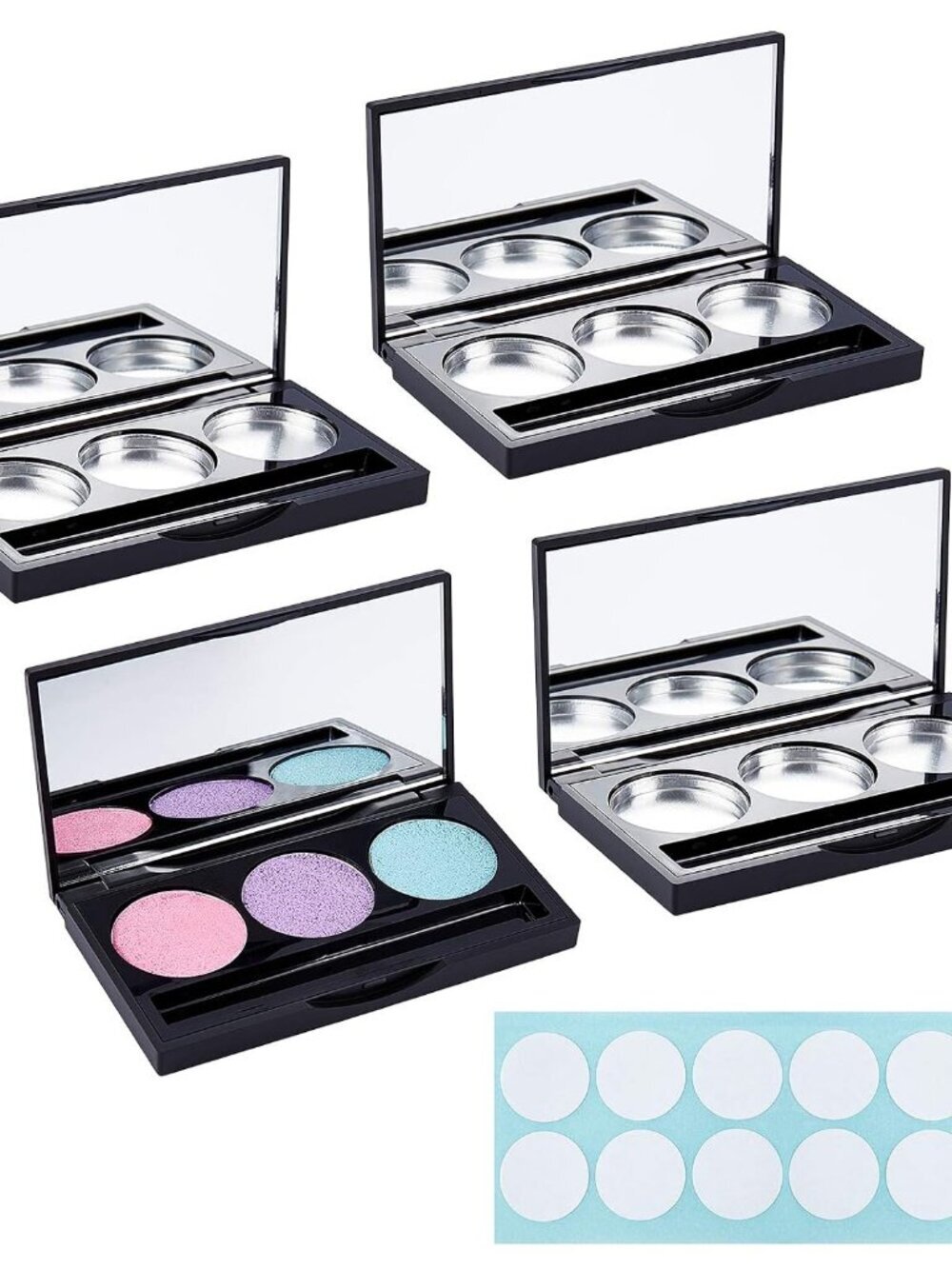 Eyeshadow Empty Palettes Set of 2 with 3 Holders/Ea NEW - Picture 6 of 7
